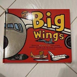 Big Wings Hardcover Book with Pull Tabs Lift Flaps Slide Panels by Beck Ward NEW